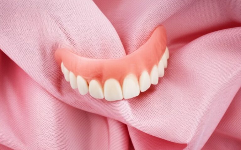 Prótesis parcial flexible sobre modelo dental
