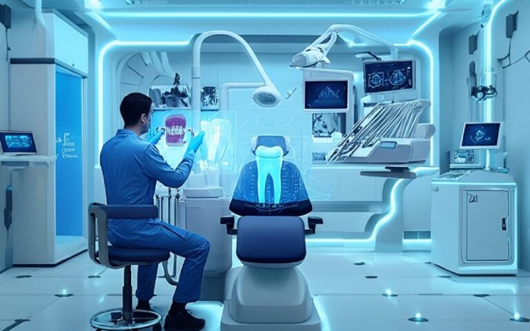 Entorno futurista de tratamiento dental basado en inteligencia artificial