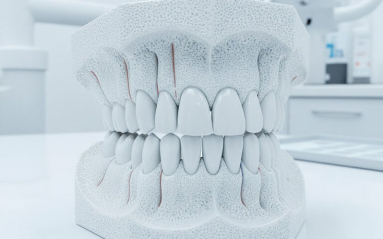 Anatomical model of a human jaw
