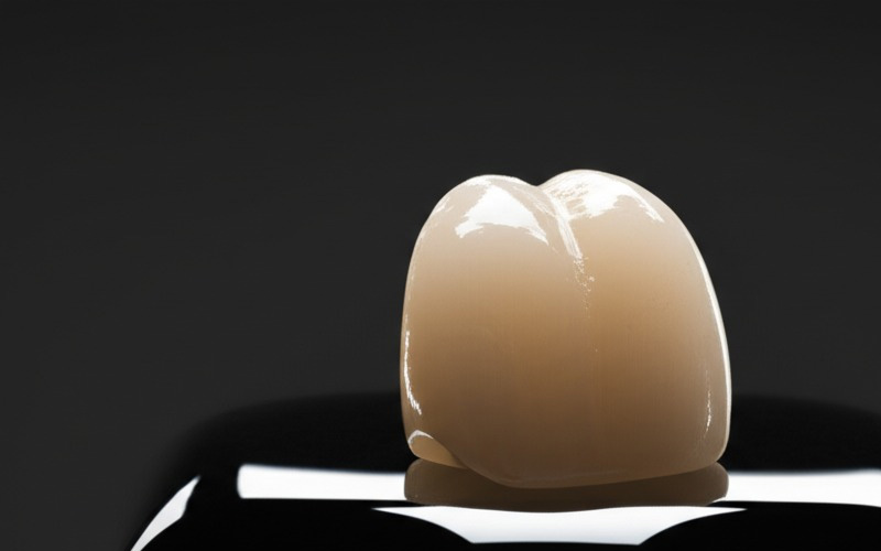 Corona dental de cerámica impecable