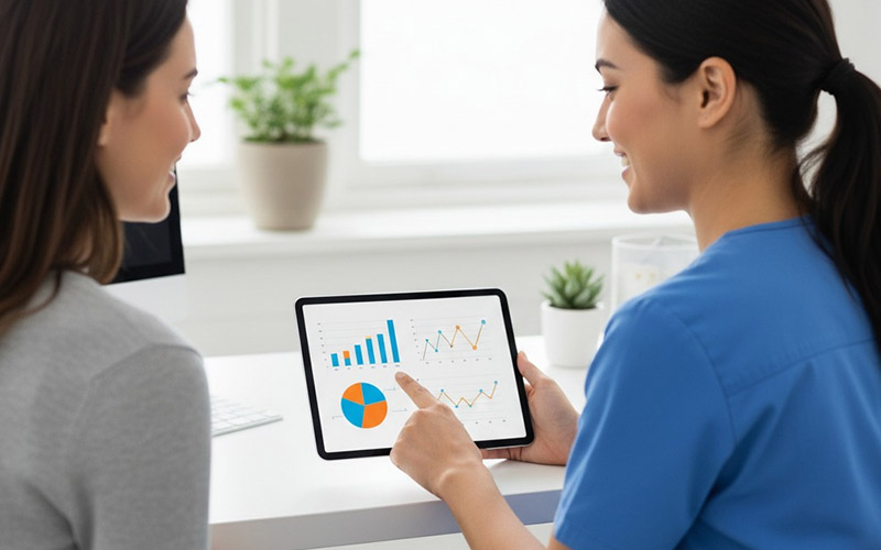Patient discussing a dental payment plan